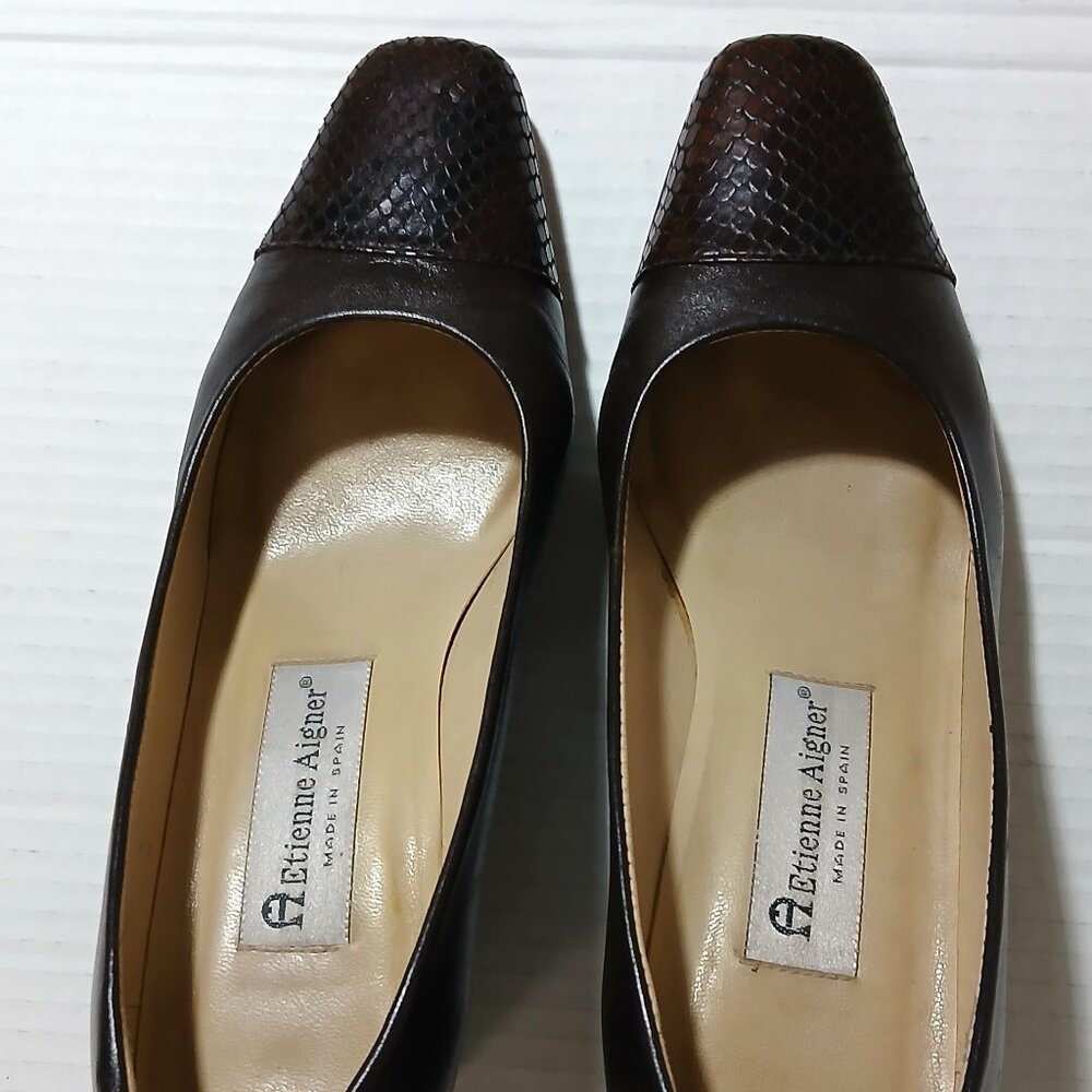 Etienne Aigner Black Classic Shoes with 2 inch pump in size 7.5M